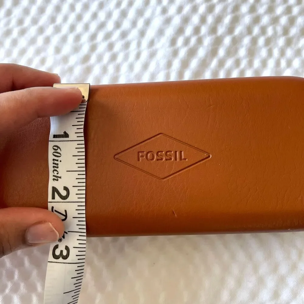 Fossil Clamshell Brown Eyeglasses Sunglasses Hardshell Case - Picture 5 of 9